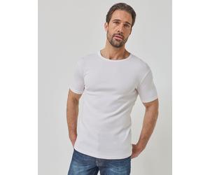 Basic Ripp-Shirt, Rundhals, weiß, Größe XXL, Jeans Fritz