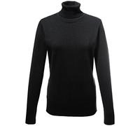 Rollkragenpullover BONPRIX "Feinstrick-Rollkragenpullover", Damen, Gr. 48/50 (XL), schwarz, Feinstrick, Obermaterial: 70% Baumwolle, 30% Polyamid, unifarben, schmal normal, ohne Ausschnitt, Rippbündch