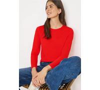 Cecil Damen Basic Rundhalsshirt in Orange, Gr: XS
