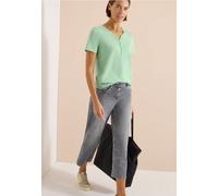Tunikashirt CECIL, Damen, Gr. XL (44), juicy lime, Web, 100% Baumwolle, unifarben, comfort fit normal, ohne Ausschnitt, Bündchen, Shirts, aus reiner Baumwolle (25312106-XL) juicy lime