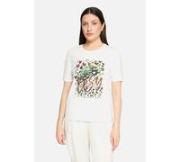 Basic Shirt mit Aufdruck Patch Cream/Green 40