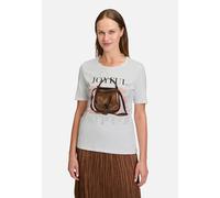 Basic Shirt mit Aufdruck Patch White/Brown 44