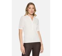 Kurzarmshirt BETTY BARCLAY "Damen mit Knöpfen", Damen, Gr. 38, rohweiß, Jersey, Obermaterial: 83% Baumwolle, 15% Polyester, 2% Elasthan, tailliert normal, Shirts (70811468-38) rohweiß