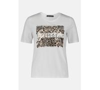 Betty Barclay Damen Basic Shirt mit Placement 42, Patch White/Black