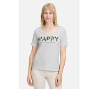 Basic Shirt mit Placement Patch White/Dark Blue 38