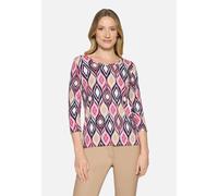 Basic Shirt mit Print Pink/Dark Blue Damen