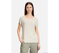 Basic Shirt mit Rundhalsausschnitt Cream/Khaki 44