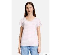 Basic Shirt mit Rundhalsausschnitt Cream/Rosé 34