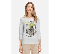 Betty Barclay Regular Fit Longsleeve mit Statement-Print Modell 'September' in Weiss, Größe 44