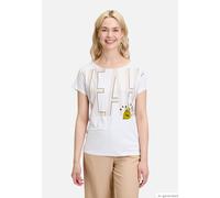 Basic Shirt mit U-Boot-Ausschnitt White/Beige 36