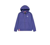 Hoodie ALPHA INDUSTRIES "Alpha Industries Men - Hoodies Basic Zip Hoodie Small Logo", Herren, Gr. 2 XL, night lila, Obermaterial: 80% Baumwolle, 20% Polyester, regular fit, Sweatshirts (72726919-XXL)