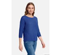 Betty Barclay Strickpullover Damen Rippenstruktur Rundhals adria blau Gr. 38