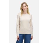 Strickpullover BETTY BARCLAY "Damen Basic-Strickpullover mit Rundhalsausschnitt", Damen, Gr. 40, beige, Strick, Obermaterial: 55% Viskose, 30% Polyester, 15% Polyamid., Basic, gerade lang, Rundhals, P