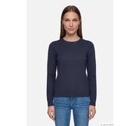 Strickpullover BETTY BARCLAY "Damen mit Rundhalsausschnitt", Damen, Gr. 48, blau (dunkelblau), Strick, Obermaterial: 55% Viskose, 30% Polyester, 15% Polyamid, Basic, gerade lang, Rundhals, Pullover St