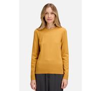 Strickpullover BETTY BARCLAY "Damen mit Rundhalsausschnitt", Damen, Gr. 36, gold, Strick, Obermaterial: 55% Viskose, 30% Polyester, 15% Polyamid, Basic, gerade lang, Rundhals, Pullover Strickpullover