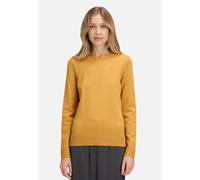 Strickpullover BETTY BARCLAY "Damen mit Rundhalsausschnitt", Damen, Gr. 36, gold, Strick, Obermaterial: 55% Viskose, 30% Polyester, 15% Polyamid, Basic, gerade lang, Rundhals, Pullover Strickpullover