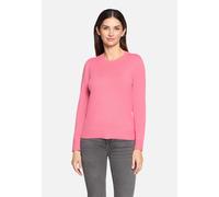 Strickpullover BETTY BARCLAY "Damen Basic-Strickpullover mit Rundhalsausschnitt", Damen, Gr. 48, pink, Strick, Obermaterial: 55% Viskose, 30% Polyester, 15% Polyamid., Basic, gerade lang, Rundhals, Pu