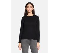Strickpullover BETTY BARCLAY "Damen mit Rundhalsausschnitt", Damen, Gr. 36, schwarz, Strick, Obermaterial: 55% Viskose, 30% Polyester, 15% Polyamid, Basic, gerade lang, Rundhals, Pullover Strickpullov