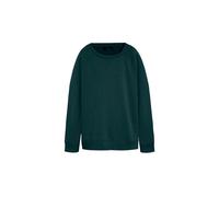 Sweatshirt BONPRIX "Sweatshirt", Damen, Gr. 36/38 (S), blau (petrolgrün), Sweatware, Obermaterial: 60% Baumwolle, 40% Polyester, unifarben, bequem normal, Rundhals, Bündchen, Sweatshirts Sweatshirt, k