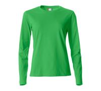 Clique - Damen T-Shirt Langarm Rundhals Basic-T L/S Ladies aus Baumwolle Jersey Slim Fit in verschiedenen Größen und Farben (Acid Green XXL), Säuregrün.