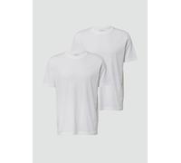 Basic-T-Shirt aus Baumwolle im 2er-Pack S weiß 2154995.0100.S