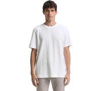 Basic T-Shirt aus Baumwolle, Weiß, Gr. XL