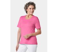 Basic T-Shirt aus reiner Baumwolle pink 44