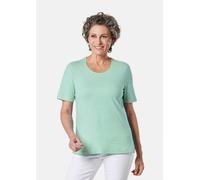Basic T-Shirt aus reiner Baumwolle türkis 38