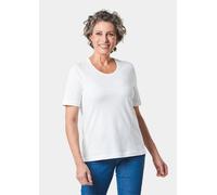 Basic T-Shirt aus reiner Baumwolle weiß 44