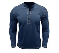 Basic T-Shirt Herren Jugend Klassisch Trend Longsleeve T-Shirt Herren Slim Fit Leichte Komfortabel Longsleeve Tops Herren Casual Mode T-Shirt Herren Q-Royal Blue XL