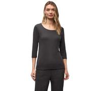 Street One Basic T-Shirt mit 3/4 Arm Darkest Brown 44