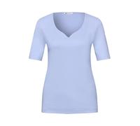 Basic T-Shirt mit Herzausschnitt Schwarz 42