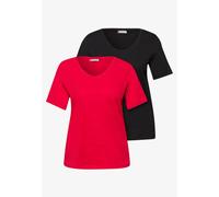 Damen Basic T-Shirt mit Kurzarm im 2er-Pack