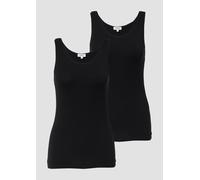 Basic Top aus Jersey im 2er-Pack 32 schwarz 2175982.9999.32