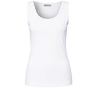Street One Damen Basic Top A322896 Rundhals Jersey 48% Baumwolle/48% Modal/4% Elasthan Weiß Gr. 40