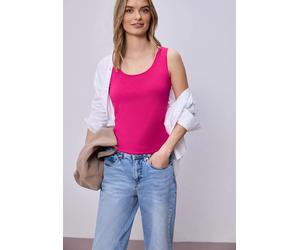 Basic Top mit Rundhals aus Jersey Violett 36