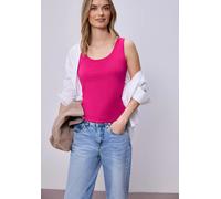 Basic Top mit Rundhals aus Jersey Violett 38