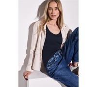 Street One Damen Top A322896 – Basic, unifarben, Dunkelblau, Gr. 36