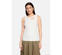 Cartoon Damen Ärmelloses Top mit raffiniertem Cut-Out-Detail Weiß Größe 46