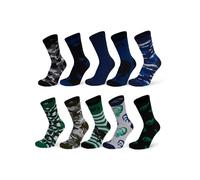 Basic Treasure 10 Paar Kindersocken für Jungen oder Mädchen, Kurz oder Lang, Bunte Socken, 70% Baumwolle OEKO-TEX Socken Kinder (DE/NL/SE/PL, Numerisch, 31, 34, Regular, Dino - Lang)