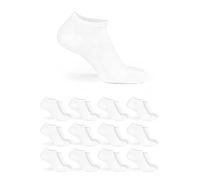 Basic Treasure 12 Paar Weiße Sneaker Socken Damen und Herren 39-42, Baumwolle Sneakersocken, Atmungsaktiv, Kurze Halbsocken Unisex, Schwarze, Weiße oder Graue