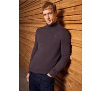 Rollkragenpullover STREET ONE MEN, Herren, Gr. M (40), braun (bordeaux rot), Web, 100% Baumwolle, unifarben, normal normal, hoch geschlossener Ausschnitt, Rippbündchen, Pullover Rollkragenpullover, au