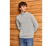 Rollkragenpullover STREET ONE MEN, Herren, Gr. XXL (46), grau (frost grau melange), Web, 100% Baumwolle, unifarben, normal normal, hoch geschlossener Ausschnitt, Rippbündchen, Pullover Rollkragenpullo