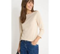 Cecil Damen Basic U-Boot-Shirt Beige Größe XXL