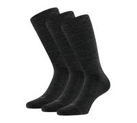 Basicsocken APOLLO, Herren, Gr. 35-38, schwarz (anthrazit melange), Elasthan, Polyamid, Wolle, meliert, unifarben, elastisch, Socken, Unisex mit Stickerei und weichen Merinowoll-Anteil (20409105-35) a