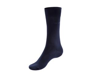 Basicsocken BOSS "Marc RS Uni", Herren, Gr. 39-42, blau (marine), Baumwollmischung, elastisch, Socken, mit eingesticktem Logoschriftzug (90533401-39) marine