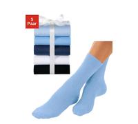 Basicsocken GO IN, Herren, Gr. 35-38, schwarz (blau, marine, hellblau, sanftes weiß, schwarz), Baumwolle, Baumwollmischung, Elasthan, Polyamid, Polyester, unifarben, elastisch, Socken, unifarben (3950