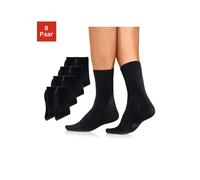 Basicsocken H.I.S "Herren Business Socken Strümpfe Anzugsocken Atmungsaktiver Baumwolle", Herren, Gr. 43-46, schwarz, Baumwolle, Baumwollmischung, Elasthan, Polyamid, unifarben, elastisch, Socken, mit