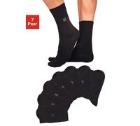 Basicsocken H.I.S, Herren, Gr. 39-42, schwarz, Baumwolle, Baumwollmischung, Elasthan, Polyamid, unifarben, elastisch, Socken, mit Komfortbündchen (353807-39) schwarz