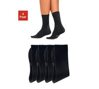 Basicsocken H.I.S, Herren, Gr. 39-42, schwarz, Baumwolle, Elasthan, Polyamid, unifarben, elastisch, Socken, mit hohem Baumwollanteil, Topseller (676253-39) schwarz